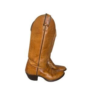 Justin Ladies Western Cowgirl Cognac Leather Boots Style L4372 Size 7 B